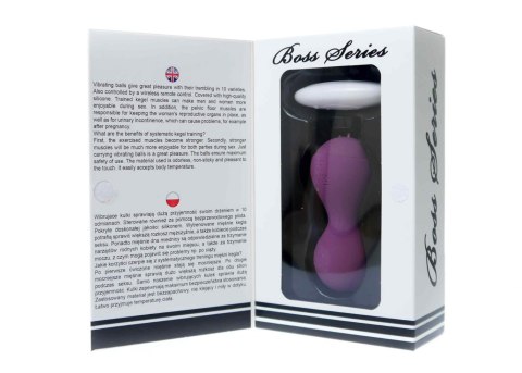 Kulki-Vibrating Silicone Kegel Balls USB 10 Function / Remote control -Purple B - Series Magic