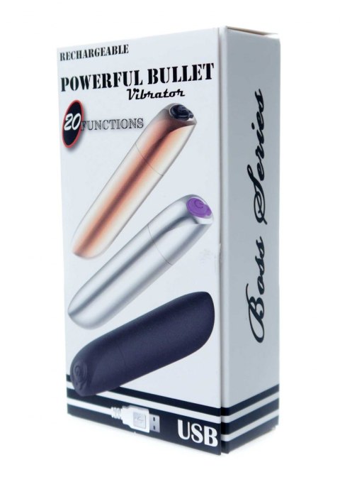 Stymulator-Rechargeable Powerful Bullet Vibrator USB 20 Functions - Gold B - Series Magic