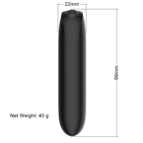 Stymulator-Rechargeable Powerful Bullet Vibrator USB 20 Functions - Matt Black B - Series Magic