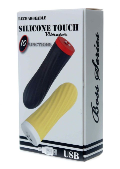 Stymulator-Rechargeable Silicone Touch Vibrator USB 10 Functions - Black B - Series Magic