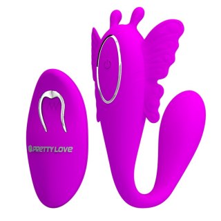 Wibrator Motyl sterowany pilotem - CHIMERA 12 FUNCTIONS USB PINK Pretty Love