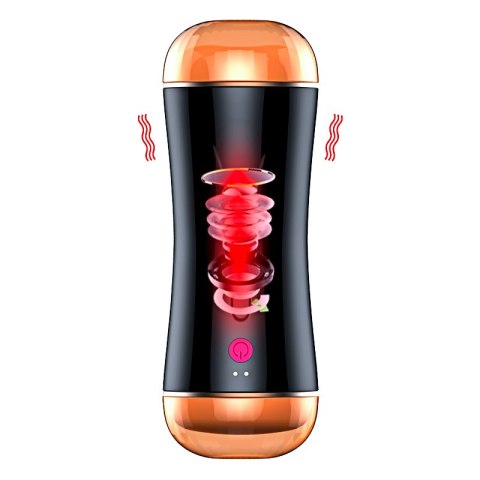 Masturbator - Vibrating Masturbation Cup USB 10 function + Interactive Function / Double Ends B - Series Fox