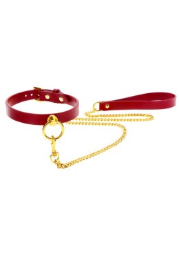 O-Ring Collar and Chain Leash Red Taboom