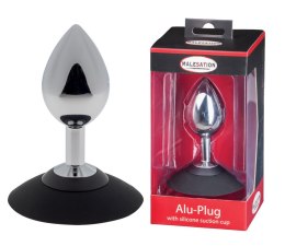 MALESATION Alu-Plug with suction cup large, chrome Malesation