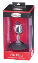 MALESATION Alu-Plug with suction cup medium, chrome Malesation