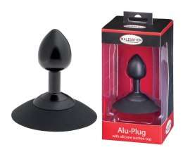 MALESATION Alu-Plug with suction cup small, black Malesation