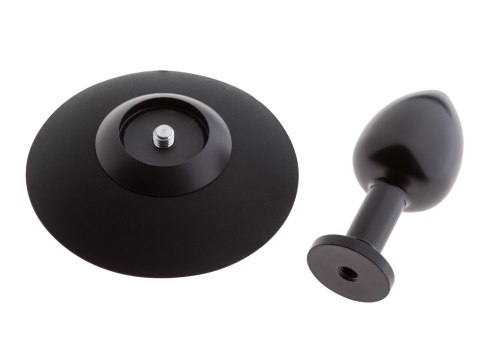 MALESATION Alu-Plug with suction cup small, black Malesation