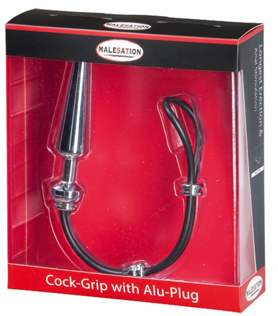 MALESATION Cock-Grip with Alu-Plug medium, chrome Malesation