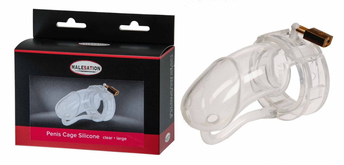 MALESATION Penis Cage Silicone large clear Malesation