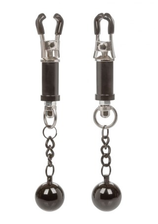 Weighted Twist Nipple Clamps Silver Calexotics