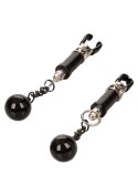 Weighted Twist Nipple Clamps Silver CalExotics