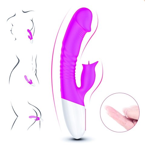 Wibrator-Silicon, Vibrator 7 Function and Heating Mode, Purple B - Series Fox