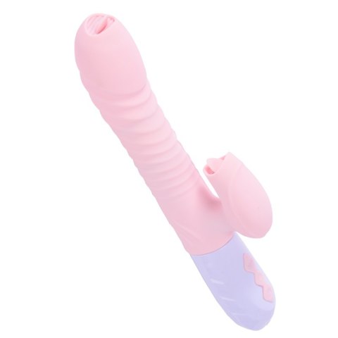 Wibrator - Silicone Vibrator USB 7 Function and Thrusting Function / Heating, pink B - Series Fox