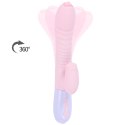 Wibrator - Silicone Vibrator USB 7 Function and Thrusting Function / Heating, pink B - Series Fox