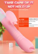 Wibrator - Silicone Vibrator USB 7 Function and Thrusting Function / Heating, pink B - Series Fox