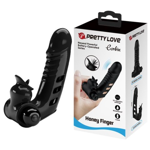 Wibrująca Nakładka na Palec - Corbin, HONEY FINGER, 10 vibration functions Pretty Love