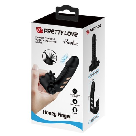 Wibrująca Nakładka na Palec - Corbin, HONEY FINGER, 10 vibration functions Pretty Love