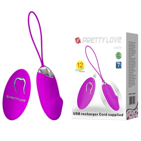 Wibrujące Jajko z pilotem - JULIA, 12 vibration functions Wireless remote control Pretty Love