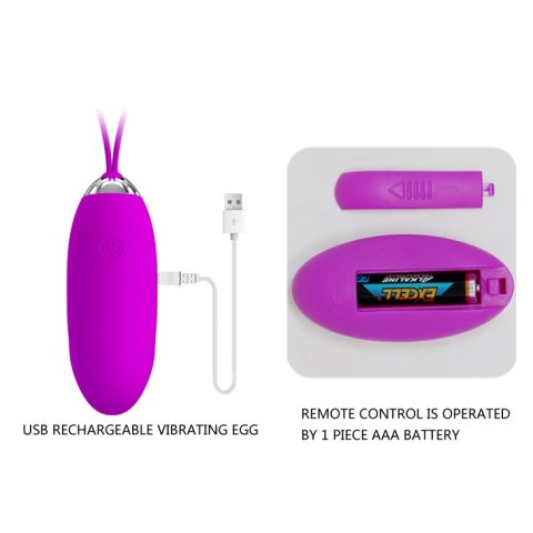 Wibrujące Jajko z pilotem - JULIA, 12 vibration functions Wireless remote control Pretty Love