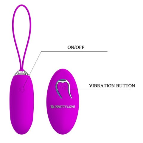 Wibrujące Jajko z pilotem - JULIA, 12 vibration functions Wireless remote control Pretty Love