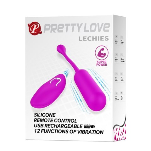 Wibrujące Jajko z pilotem - LECHIES, 12 vibration functions Wireless remote control Pretty Love