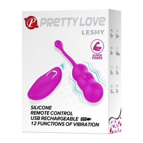 Wibrujące Jajko z pilotem - LESHY, 12 vibration functions Wireless remote control Pretty Love