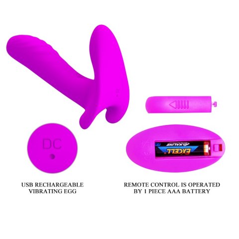 Wibrator dla Niego i dla Niej - REMOTE CONTROL MASSAGER, 12 vibration functions Wireless remote control Pretty Love