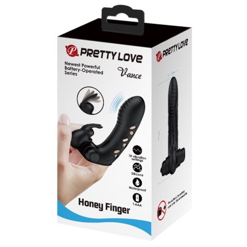 Wibrująca Nakładka na Palec - Vance, HONEY FINGER, 10 vibration functions Pretty Love