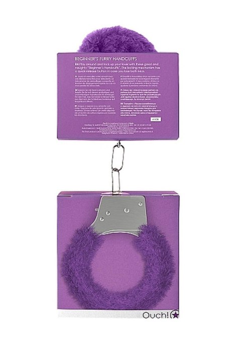 Beginner""s Handcuffs Furry - Purple Ouch!