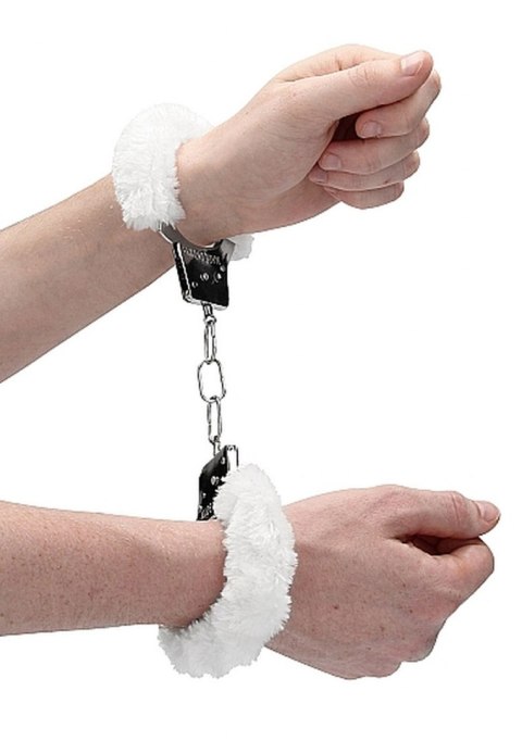 Beginner""s Handcuffs Furry - White Ouch!