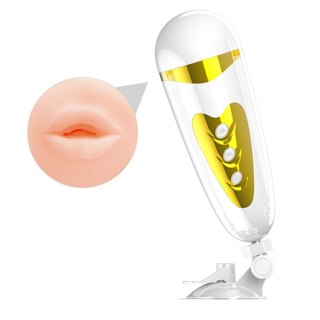 Wibrujący Masturbator - SALLY, 12 vibration functions Sex talk Suction base Pretty Love