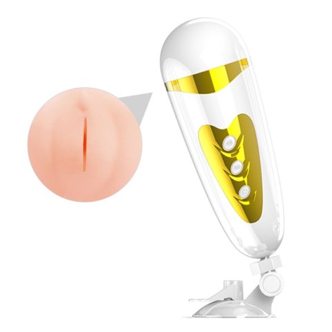 Wibrujący Masturbator - SALLY, 12 vibration functions Sex talk Suction base Pretty Love