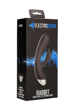 E-Stimulation Rabbit Vibrator - Black ElectroShock