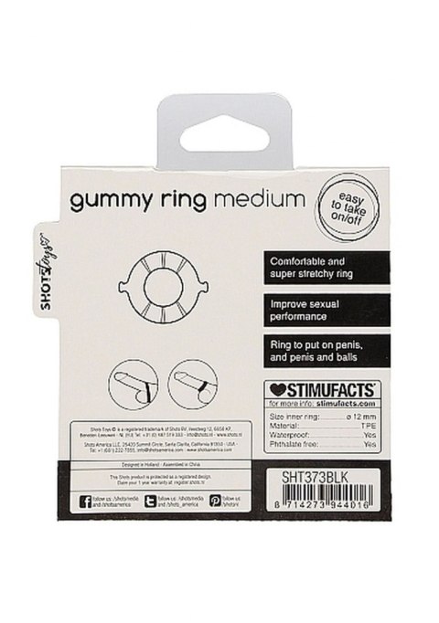 Gummy Ring - Medium - Black ShotsToys