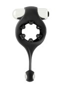 Infinity - Vibrating Cockring with Dangling Ball - Black Mjuze