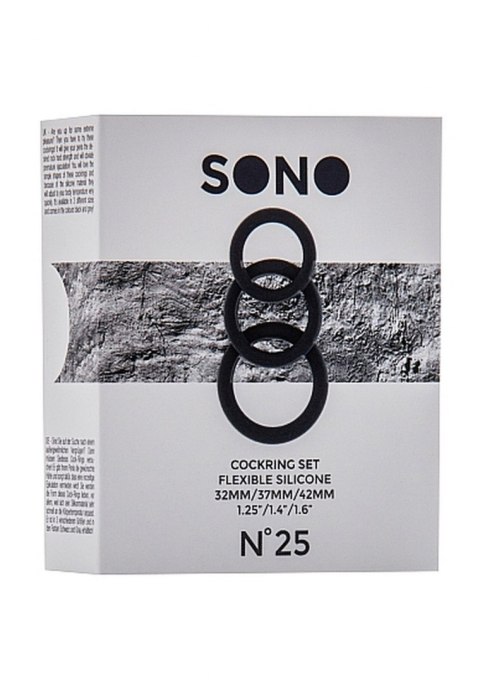 No.25 - Cockring Set - Black Sono