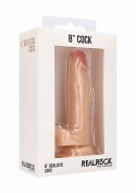 Realistic Cock - 8"" - With Scrotum - Skin RealRock