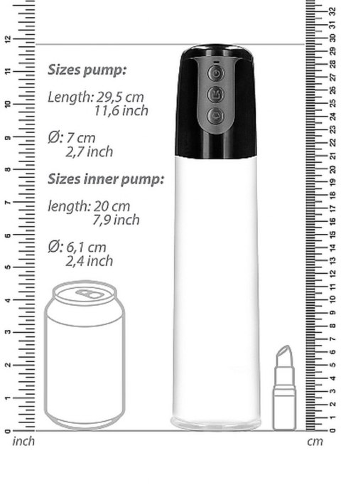 Automatic Cyber Pump with Masturbation Sleeve - Transparent Pumped