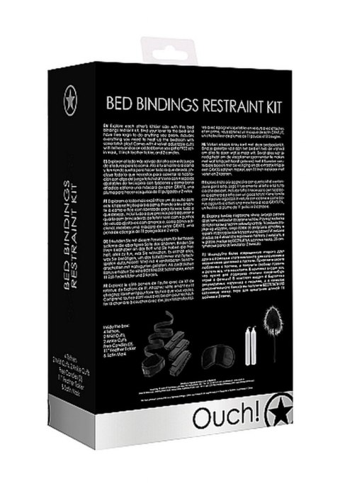 Bed Bindings Restraint Kit - Black SHOTS Bed Bindings Restraint Kit - Black SHOTS