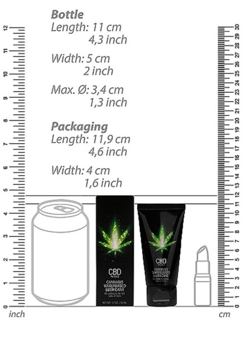 CBD Cannabis Waterbased Lubricant - 50 ml Pharmquests