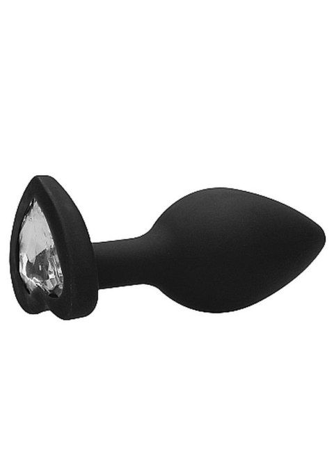 Diamond Heart Butt Plug - Large - Black Ouch!