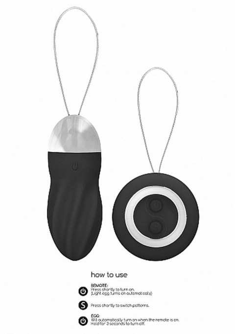 George - Rechargeable Remote Control Vibrating Egg - Black Simplicity