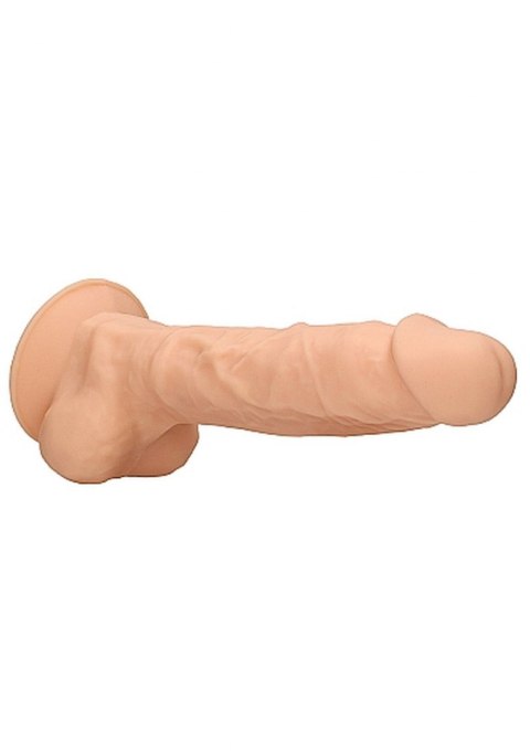 Silicone Dildo With Balls - 22,8 cm - Flesh RealRock