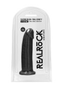 Silicone Dildo Without Balls - 22,8 cm - Black RealRock