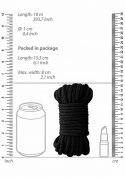Thick Bondage Rope - 10 meter - Black Ouch!