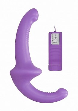 Vibrating Silicone Strapless Strapon - Purple Ouch!