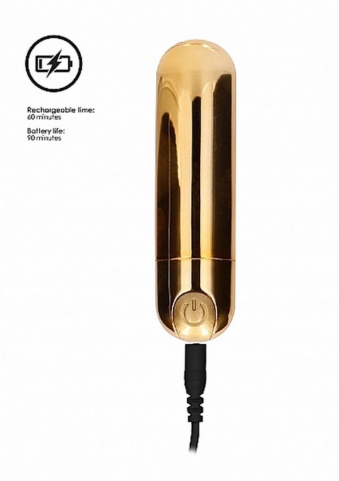 Złoty mini Wibrator Pocisk - 10 Speed Rechargeable Bullet - Gold Be Good Tonight