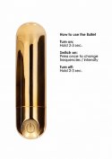 Złoty mini Wibrator Pocisk - 10 Speed Rechargeable Bullet - Gold Be Good Tonight
