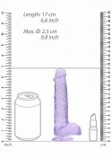6"" / 15 cm Realistic Dildo With Balls - Purple RealRock