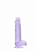 6"" / 15 cm Realistic Dildo With Balls - Purple RealRock